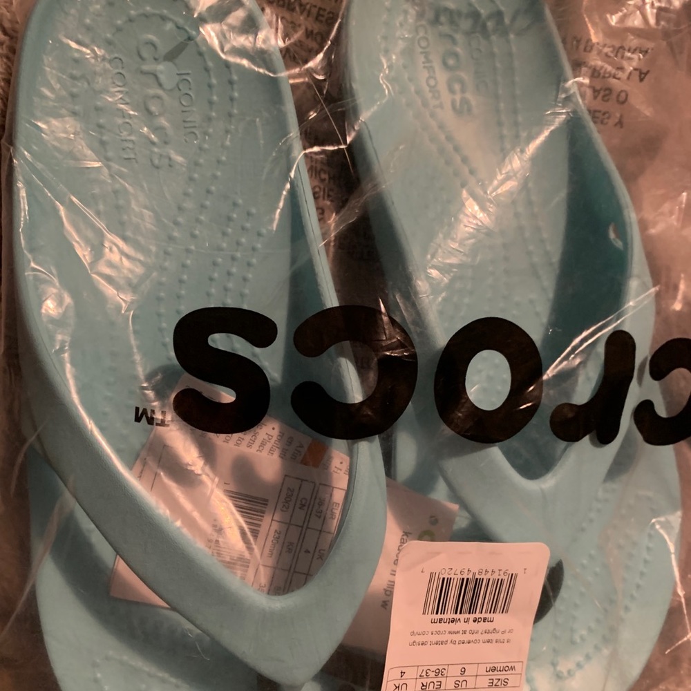 Croc flip flops